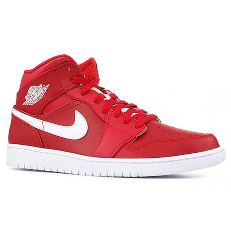 Air Jordan 1 Mid Red White 554724-600