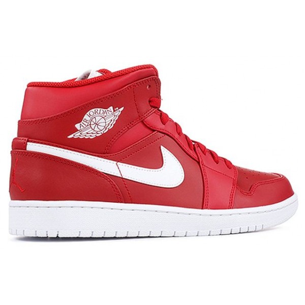 Air Jordan 1 Mid Red White 554724-600