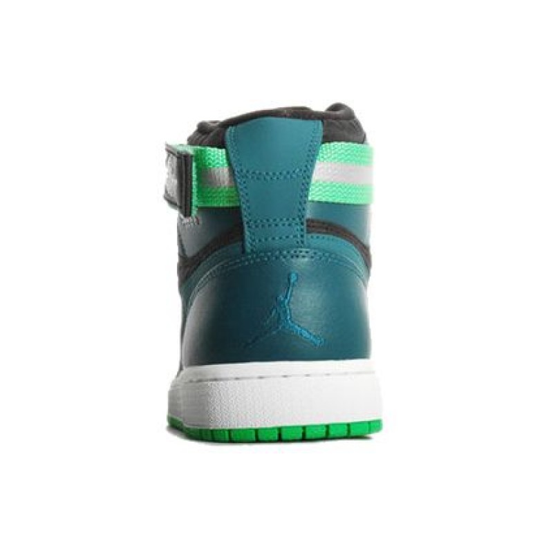 Air Jordan 1 High Strap 'Green Spark' Black/Teal-White-Light Green Spark 342132-013