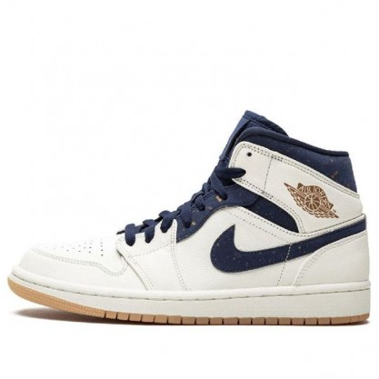 Air Jordan 1 Mid 'Jeter' Sail/Bronze-College Navy AH6342-104