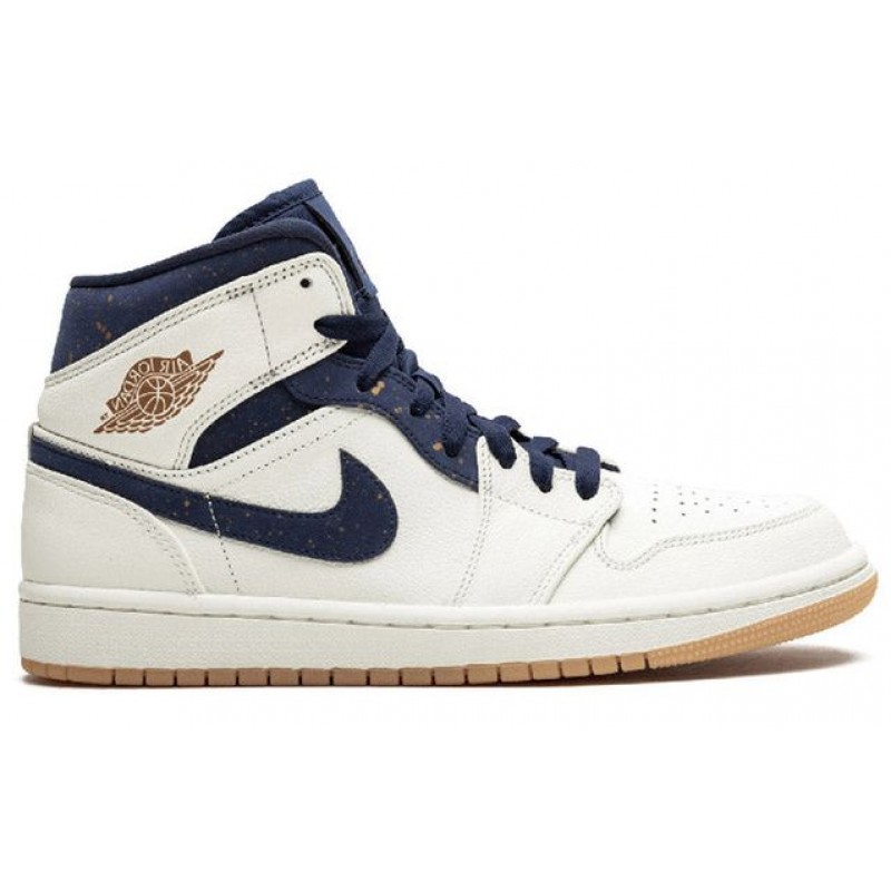 Air Jordan 1 Mid 'Jeter' Sail/Bronze-College Navy AH6342-104