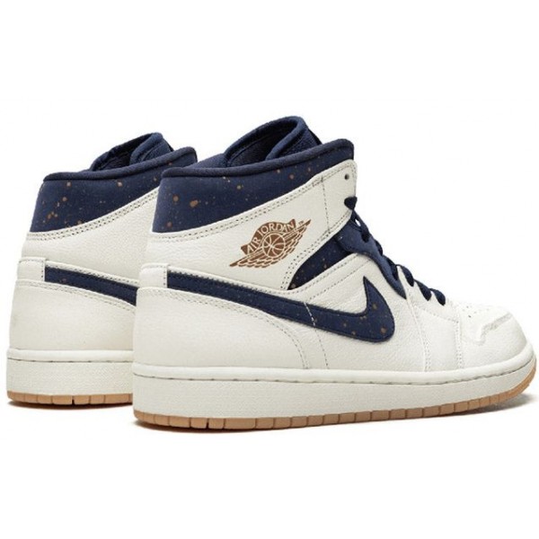 Air Jordan 1 Mid 'Jeter' Sail/Bronze-College Navy AH6342-104