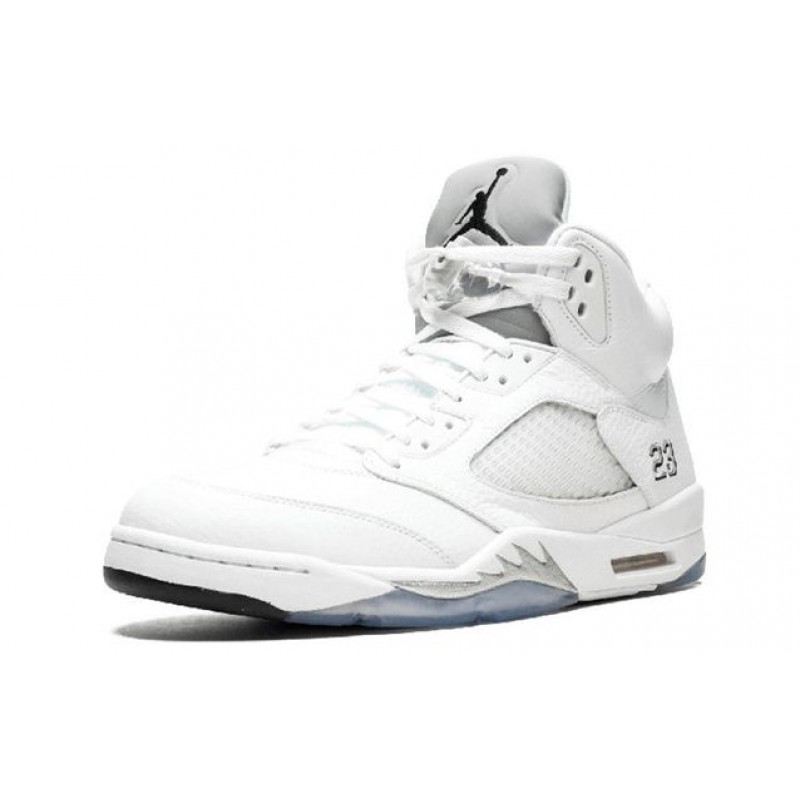 Air Jordan 5 Retro White Metallic Silver 136027-130