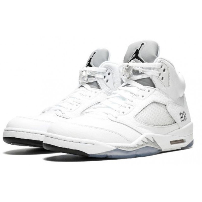 Air Jordan 5 Retro White Metallic Silver 136027-130