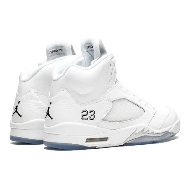 Air Jordan 5 Retro White Metallic Silver 136027-130