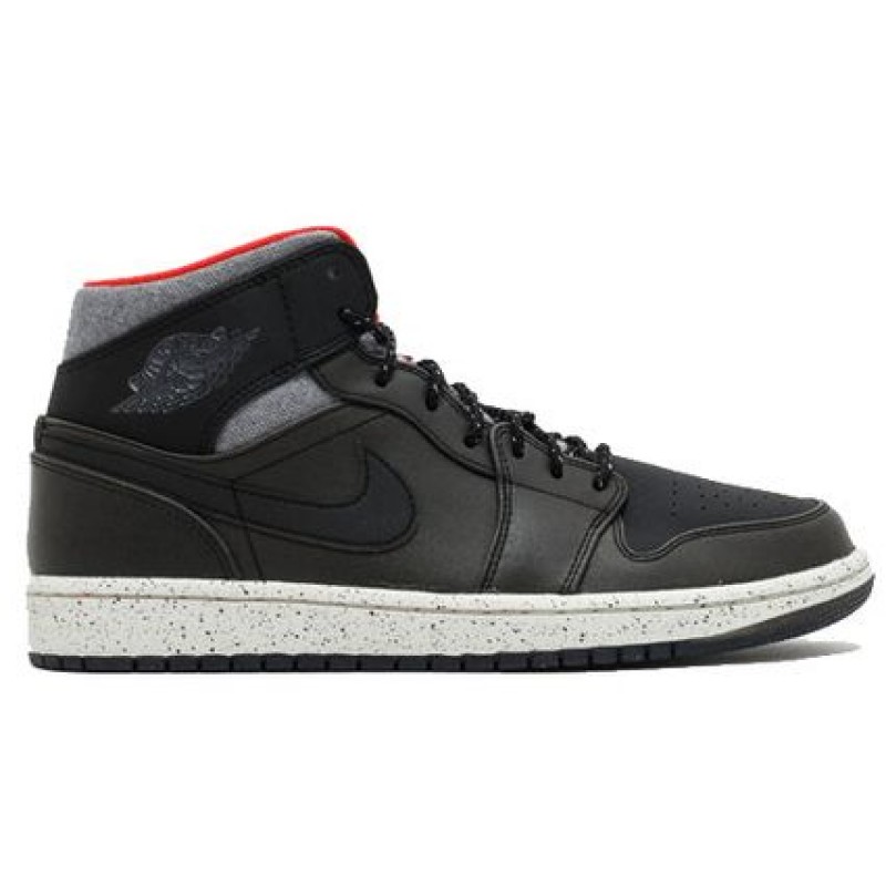 Air Jordan 1 Mid Black Dark Grey Infrared 811124-035