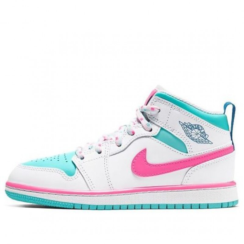 Air Jordan 1 Mid PS 'Digital Pink' White/Digital Pink/Aurora Green/Soar 640737-102