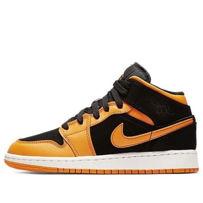 Air Jordan 1 Mid GS Black Orange Peel 554725-081