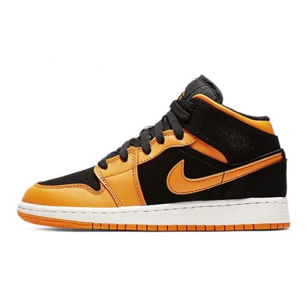 Air Jordan 1 Mid GS Black Orange Peel 554725-081