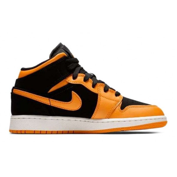 Air Jordan 1 Mid GS Black Orange Peel 554725-081