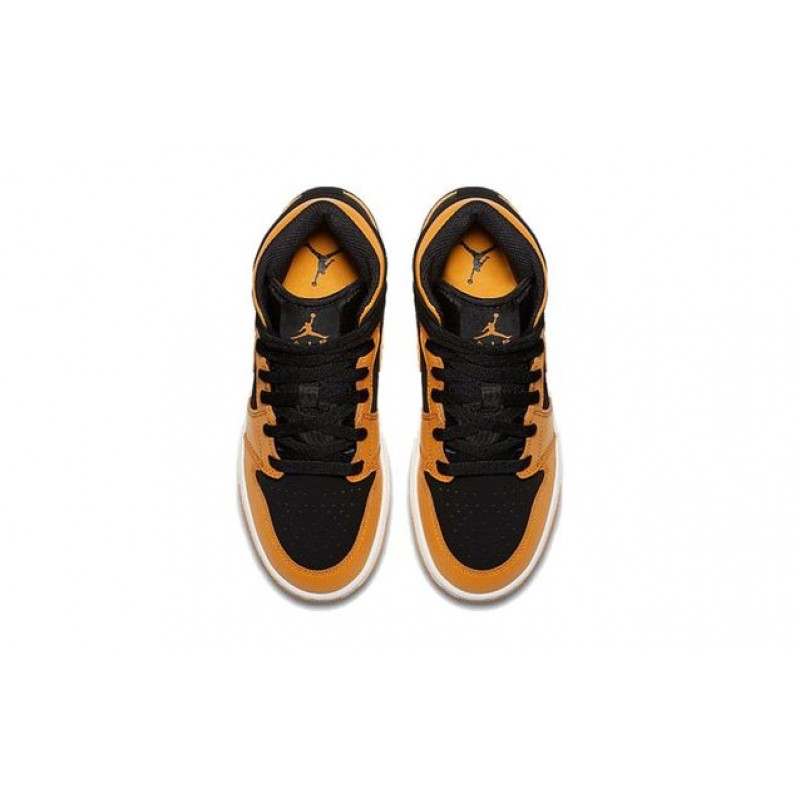 Air Jordan 1 Mid GS Black Orange Peel 554725-081