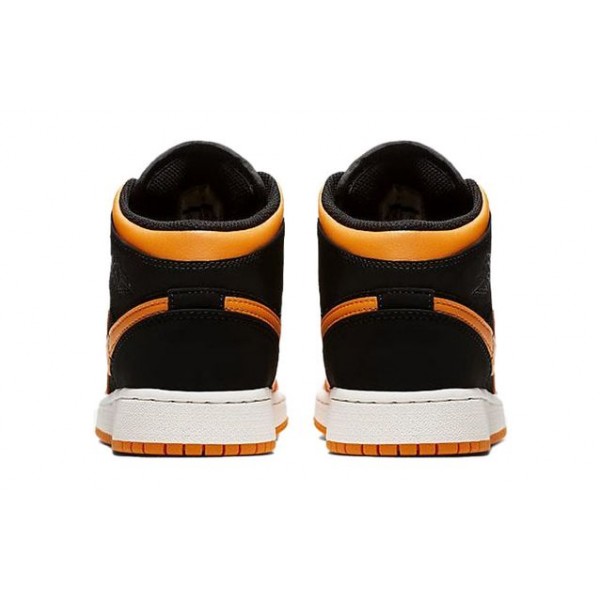 Air Jordan 1 Mid GS Black Orange Peel 554725-081