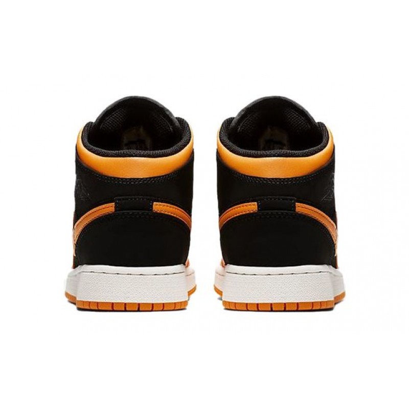 Air Jordan 1 Mid GS Black Orange Peel 554725-081