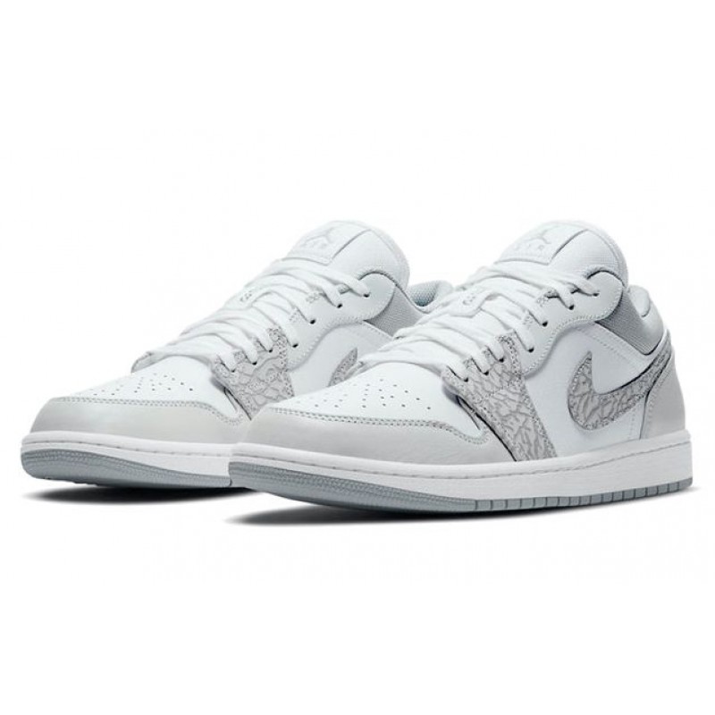 Air Jordan 1 Low Premium 'Elephant Print' Smoke Grey Elephant DH4269-100