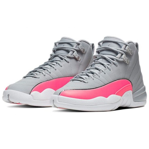 Air Jordan 12 Retro GS Wolf Grey Pink 510815-060