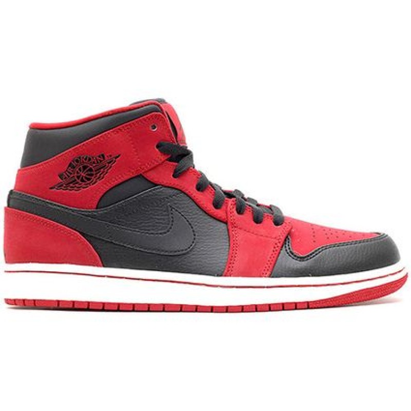 Air Jordan 1 Mid Black Gym Red 554724-005