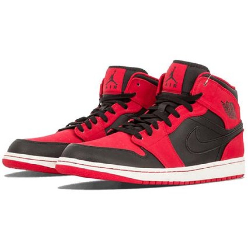 Air Jordan 1 Mid Black Gym Red 554724-005