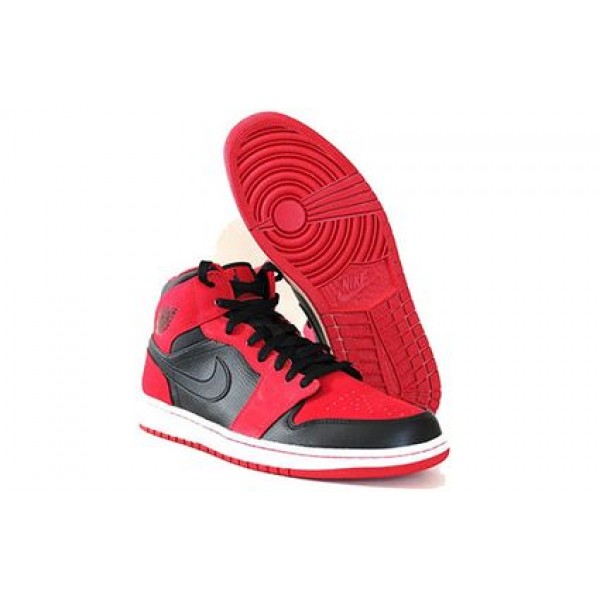 Air Jordan 1 Mid Black Gym Red 554724-005