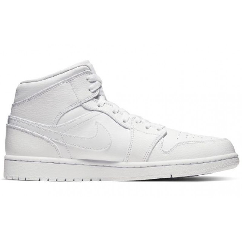 Air Jordan 1 Mid Triple White 554724-126