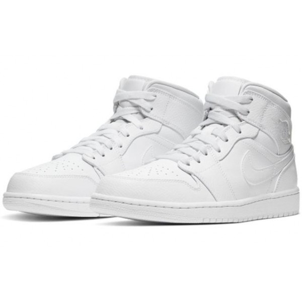 Air Jordan 1 Mid Triple White 554724-126