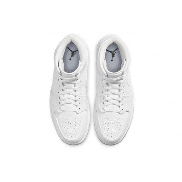 Air Jordan 1 Mid Triple White 554724-126