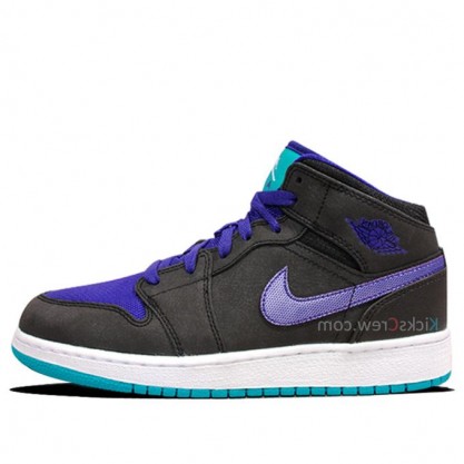 Air Jordan 1 Mid GS Black Grape Ice 554725-015