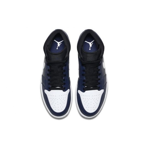 Air Jordan 1 Mid Obsidian White 554724-401