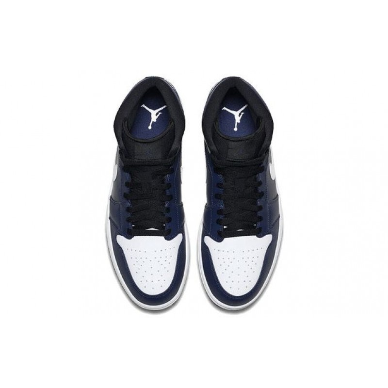 Air Jordan 1 Mid Obsidian White 554724-401