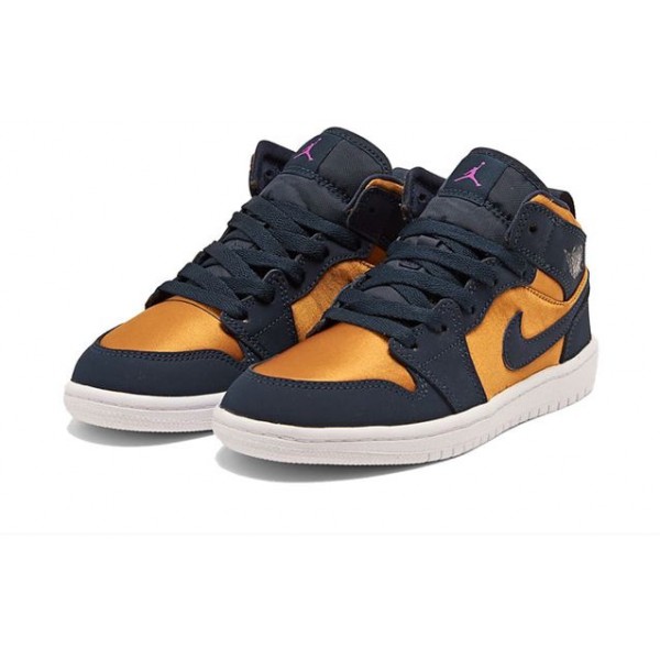 Air Jordan 1 Mid SE PS 'Stain Gold' Stain Gold/Obsidian/White BQ6932-401