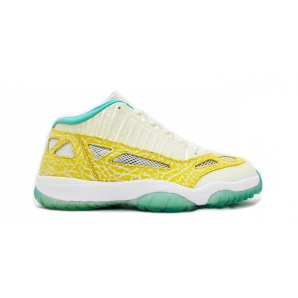 Air Jordan 11 Retro Low LS 'Azure' White/Varsity Maize-Azure 316319-171