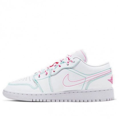 Air Jordan 1 Low'Aurora Green' GS White/White/Aurora Green/Soar 554723-101