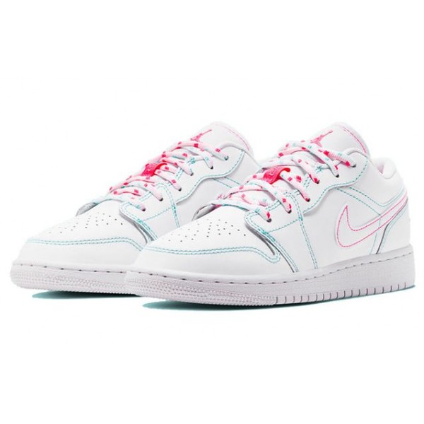 Air Jordan 1 Low'Aurora Green' GS White/White/Aurora Green/Soar 554723-101