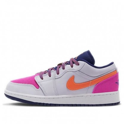 Air Jordan 1 Low'Fire Pink Hyper Crimson' GS Barely Grape/Fire Pink/Regency Purple/Hyper Crimson 554723-502