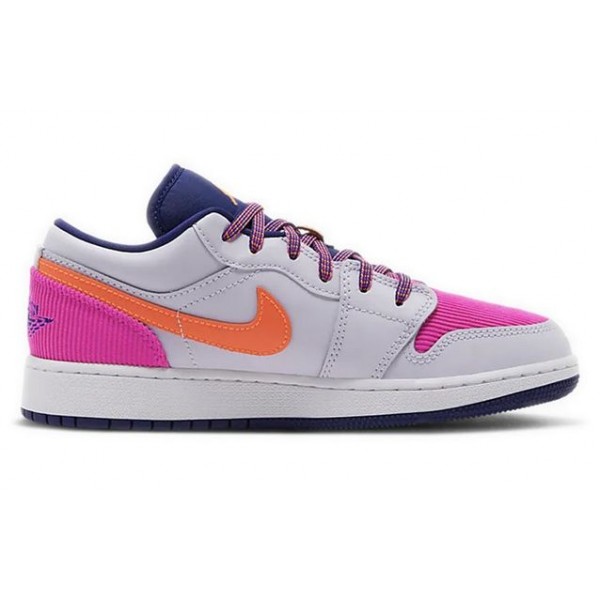 Air Jordan 1 Low'Fire Pink Hyper Crimson' GS Barely Grape/Fire Pink/Regency Purple/Hyper Crimson 554723-502