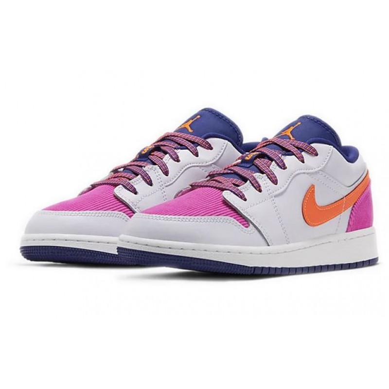 Air Jordan 1 Low'Fire Pink Hyper Crimson' GS Barely Grape/Fire Pink/Regency Purple/Hyper Crimson 554723-502