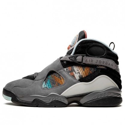 Air Jordan 8 Retro SP 'N7 Pendleton' Thunder Grey/Light Graphite-Gold Suede-Black CQ9601-001