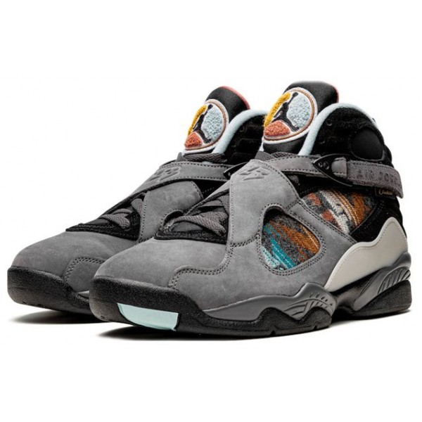 Air Jordan 8 Retro SP 'N7 Pendleton' Thunder Grey/Light Graphite-Gold Suede-Black CQ9601-001