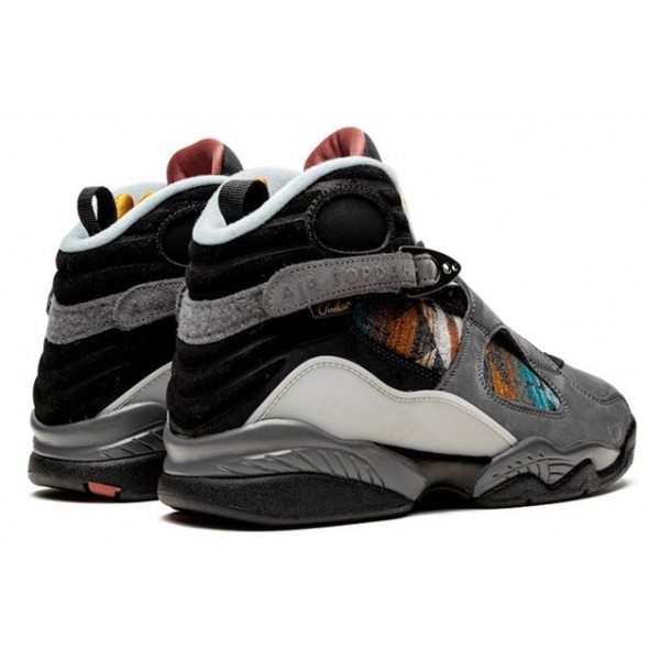 Air Jordan 8 Retro SP 'N7 Pendleton' Thunder Grey/Light Graphite-Gold Suede-Black CQ9601-001