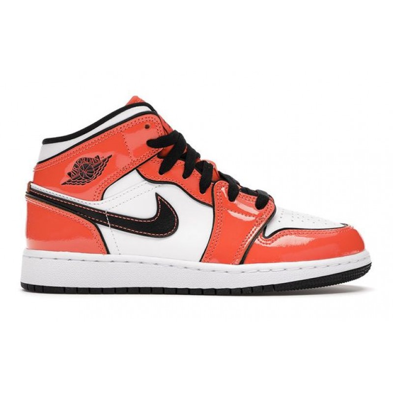 Air Jordan 1 Mid SE GS 'Turf Orange' Turf Orange/Black/White BQ6931-802