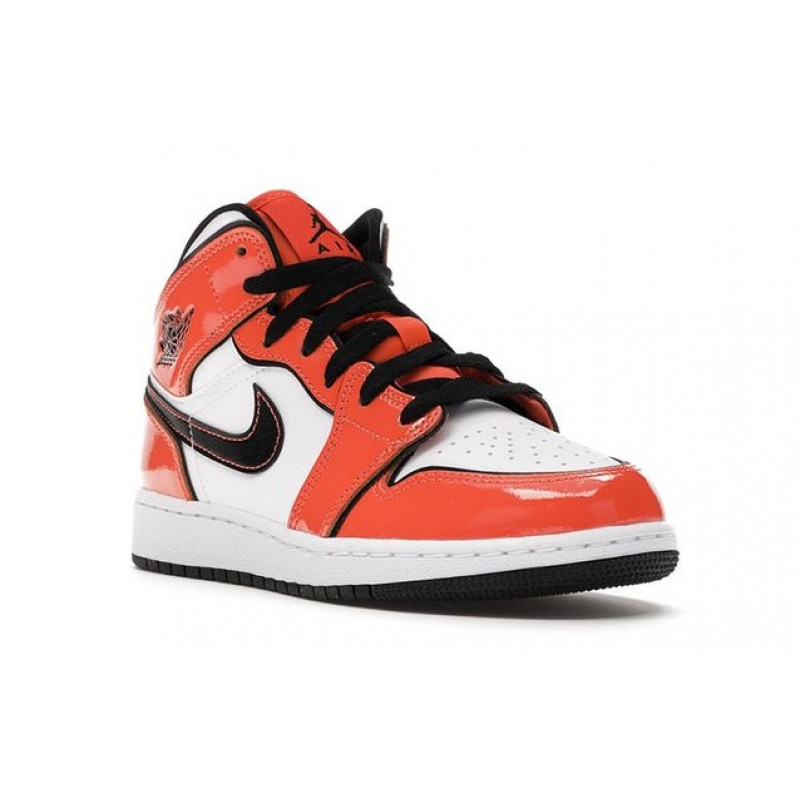 Air Jordan 1 Mid SE GS 'Turf Orange' Turf Orange/Black/White BQ6931-802