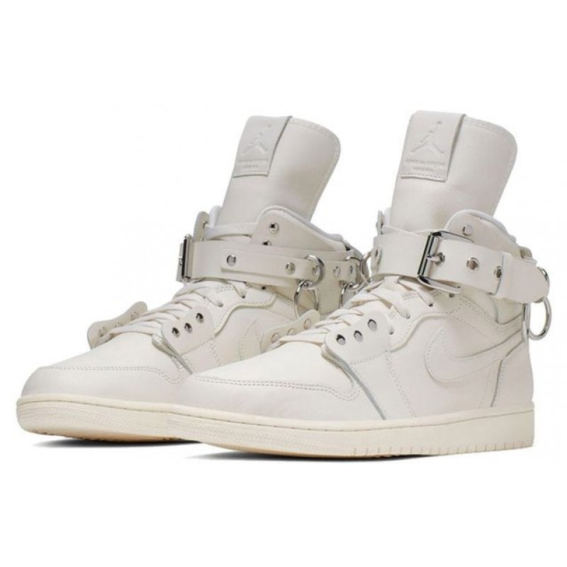 Nike Comme des Garcons x Air Jordan 1 Retro Strap High White Sail/Sail/Sail CN5738-100