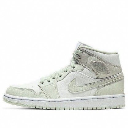 Womens WMNS Air Jordan 1 Mid 'Spruce Aura' White/Spruce Aura CV5280-103