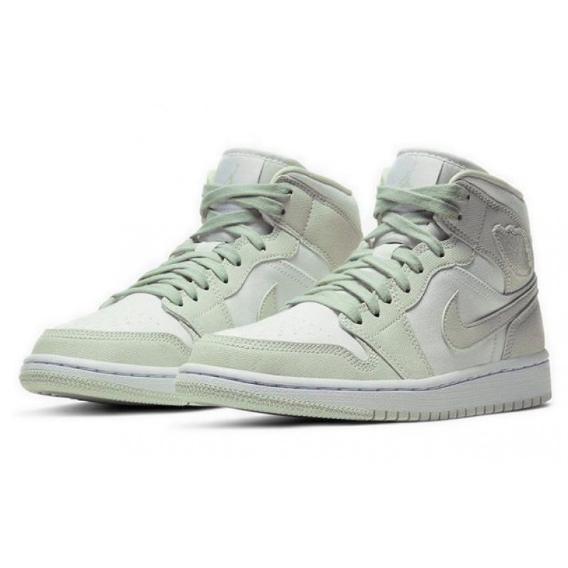 Womens WMNS Air Jordan 1 Mid 'Spruce Aura' White/Spruce Aura CV5280-103