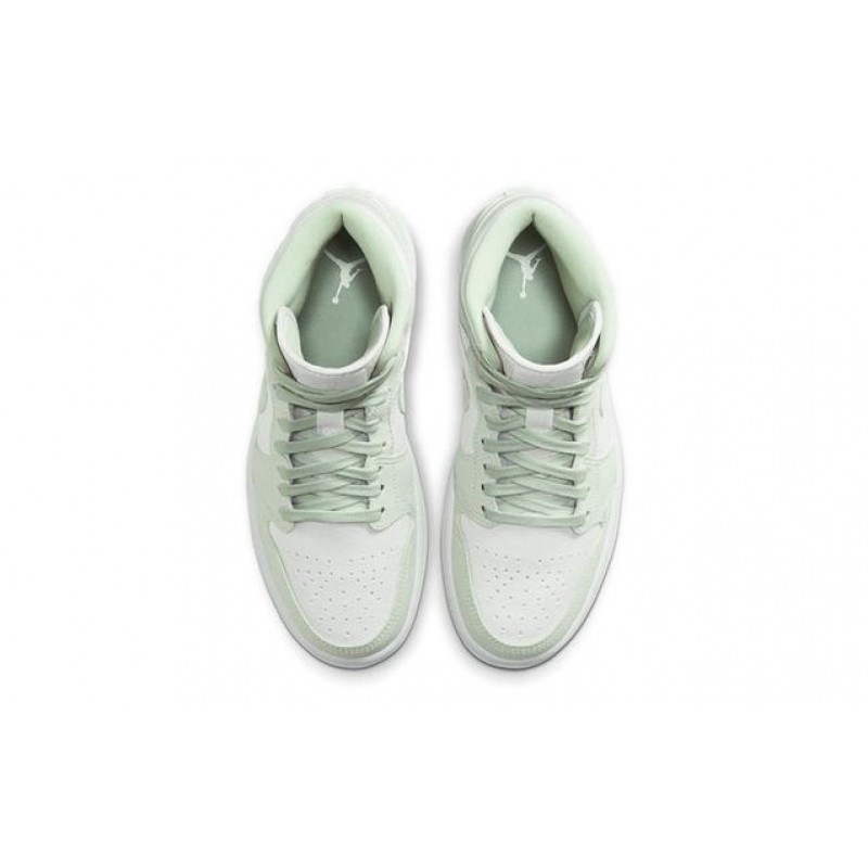 Womens WMNS Air Jordan 1 Mid 'Spruce Aura' White/Spruce Aura CV5280-103