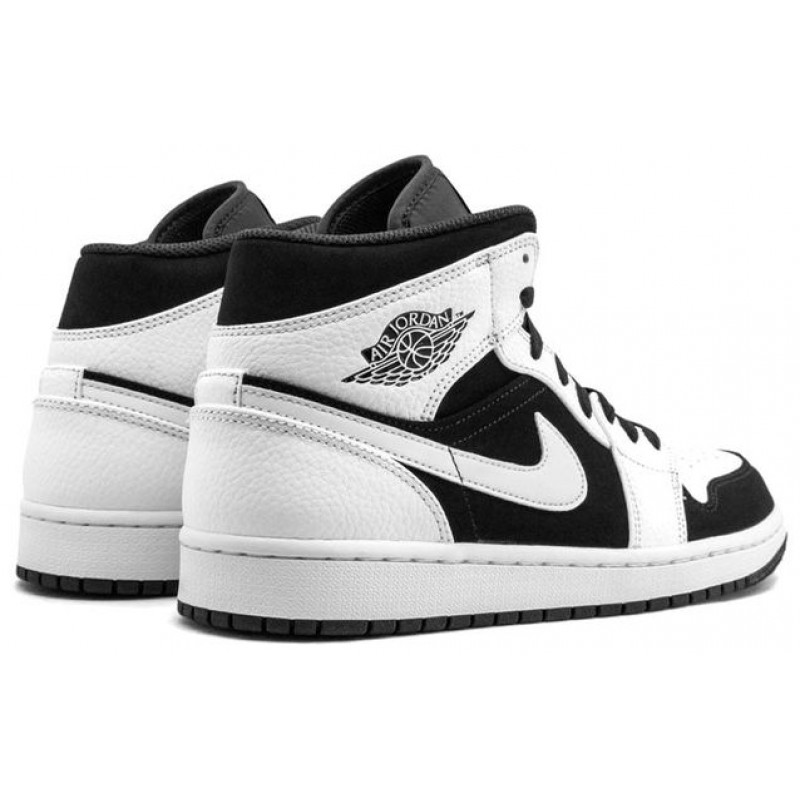 Air Jordan 1 Mid White Black 554724-113