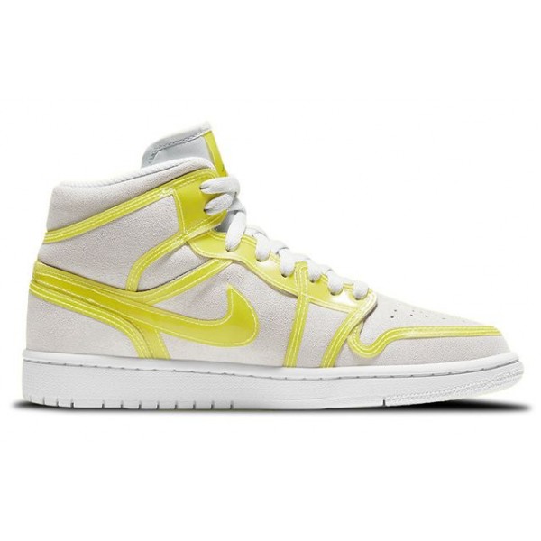 Womens WMNS Air Jordan 1 Mid LX 'Off White Opti Yellow' Opti Yellow (W) DA5552-107