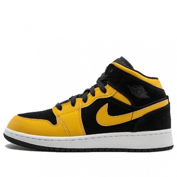 Air Jordan 1 Mid GS Black University Gold 554725-071