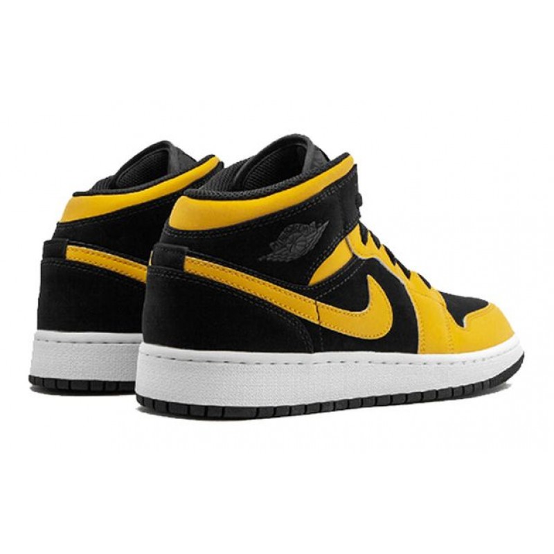 Air Jordan 1 Mid GS Black University Gold 554725-071