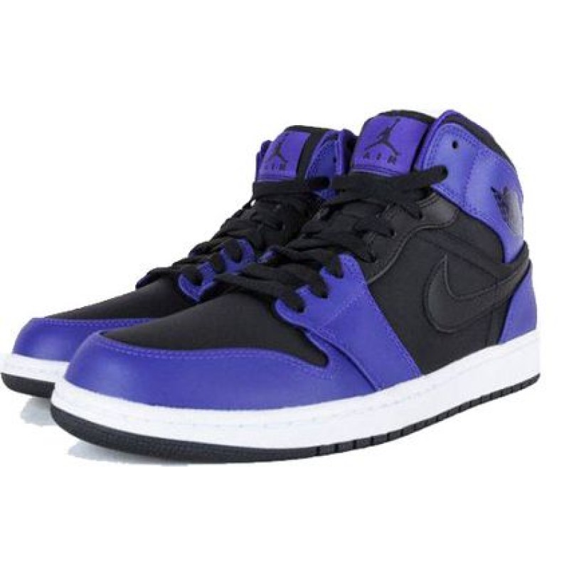 Air Jordan 1 Mid Black Purple 554724-019