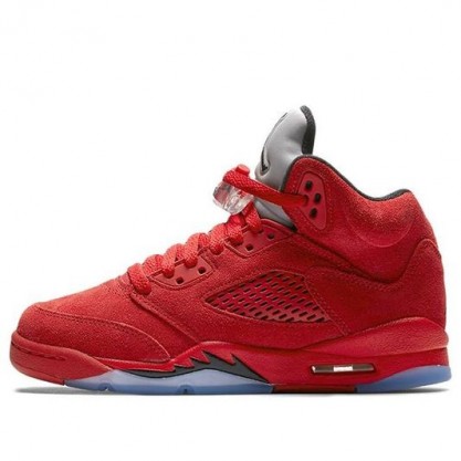 Air Jordan 5 Retro BG Flight Suit - Red Suede 440888-602